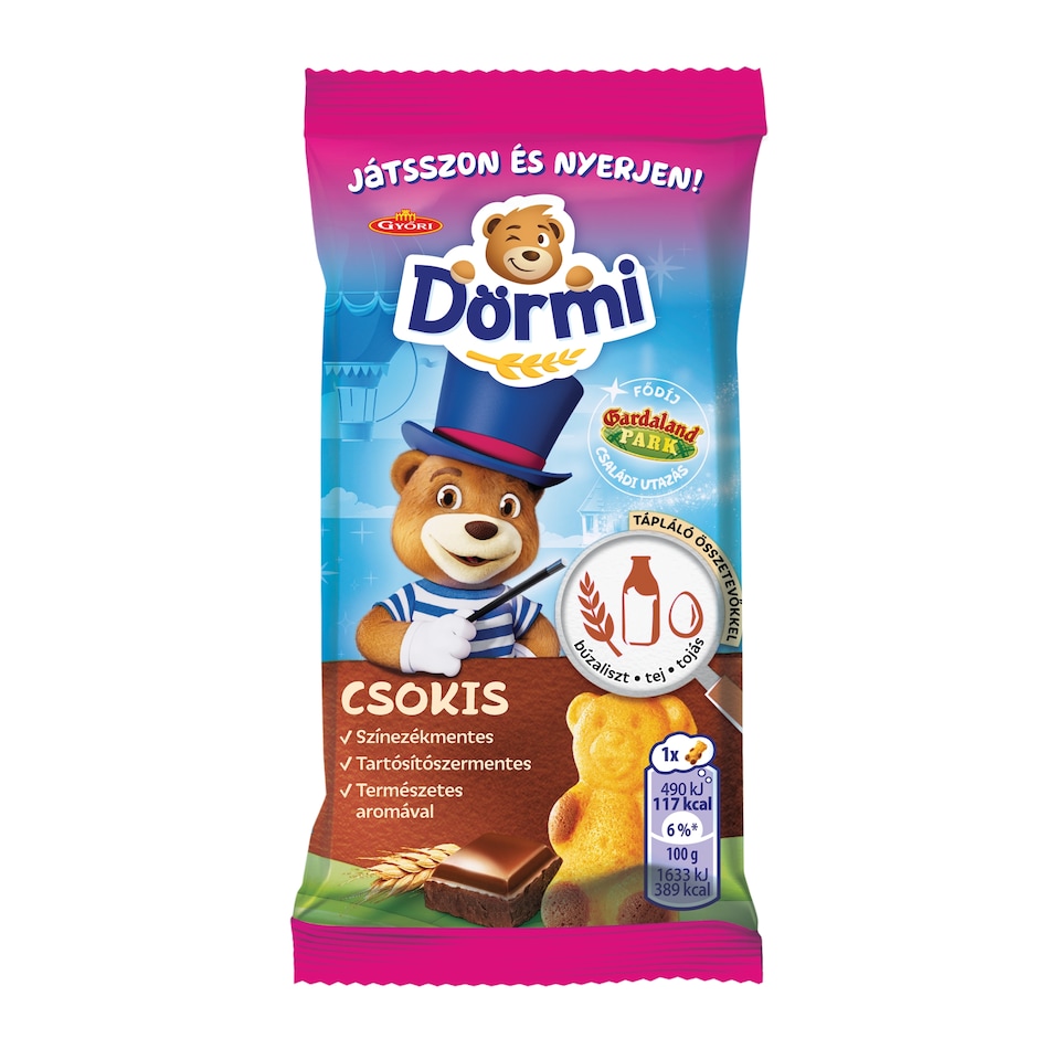 Dörmi csokoládés krémmel töltött puha piskóta 30 g