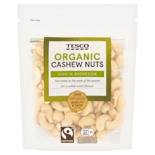 Tesco Organic Fairtrade Cashew Nuts 150g