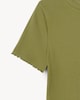 image 5 of F&F Cotton Rich Lettuce Hem T-Shirt in Olive
