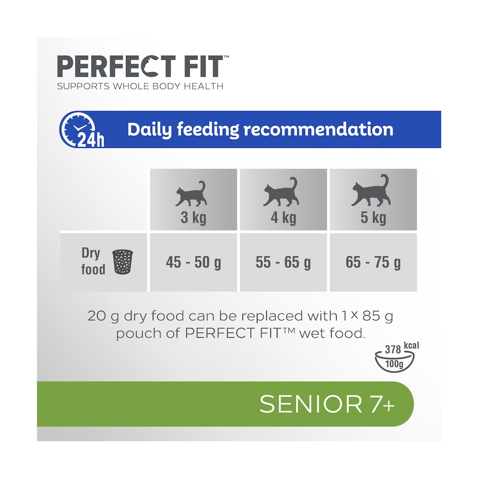 image 1 of Perfect Fit Senior 7+ Dry Cat Food - Chicken 750g