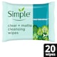 image 1 of Simple Clear & Matte Cleansing Wipes X20