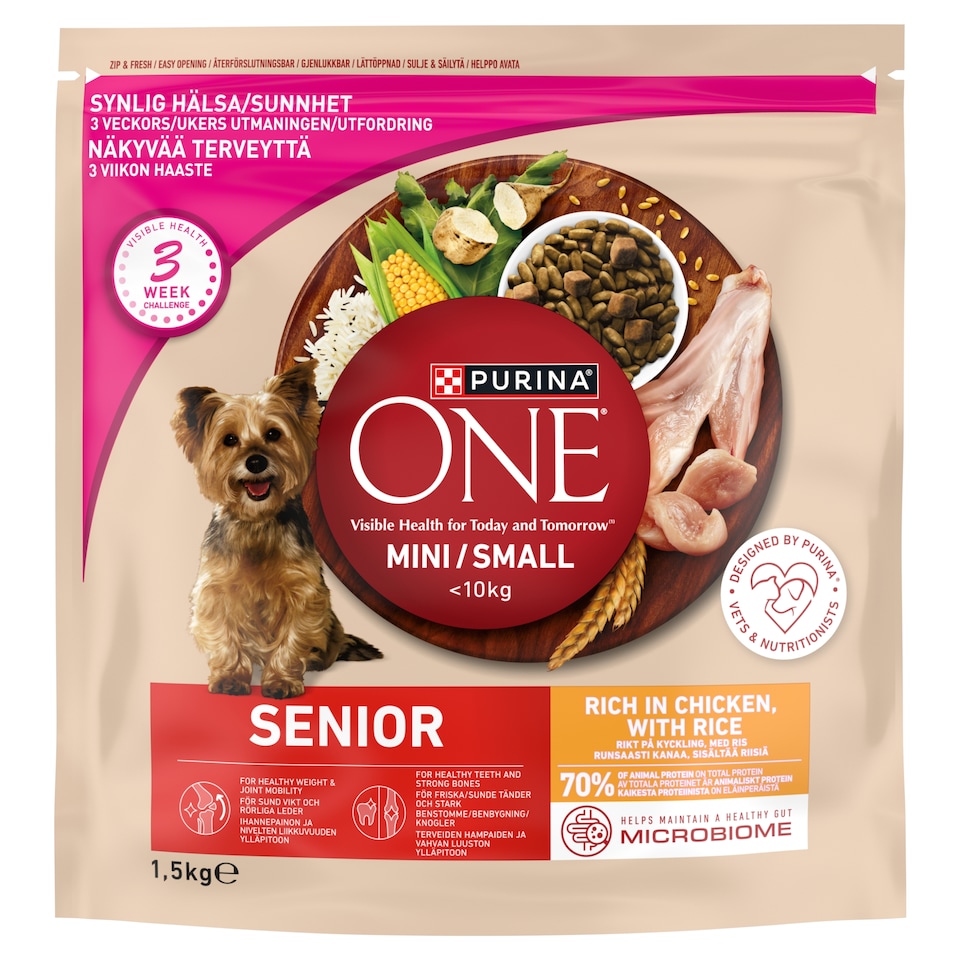 image 1 of PURINA ONE MINI Dog Senior Chicken & Rice 1.5kg
