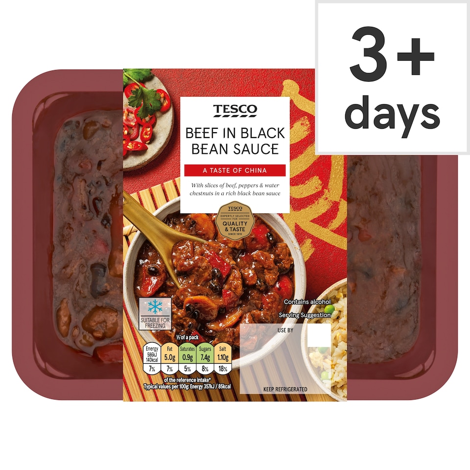 image 1 of Tesco Beef In Black Bean Sauce 350G
