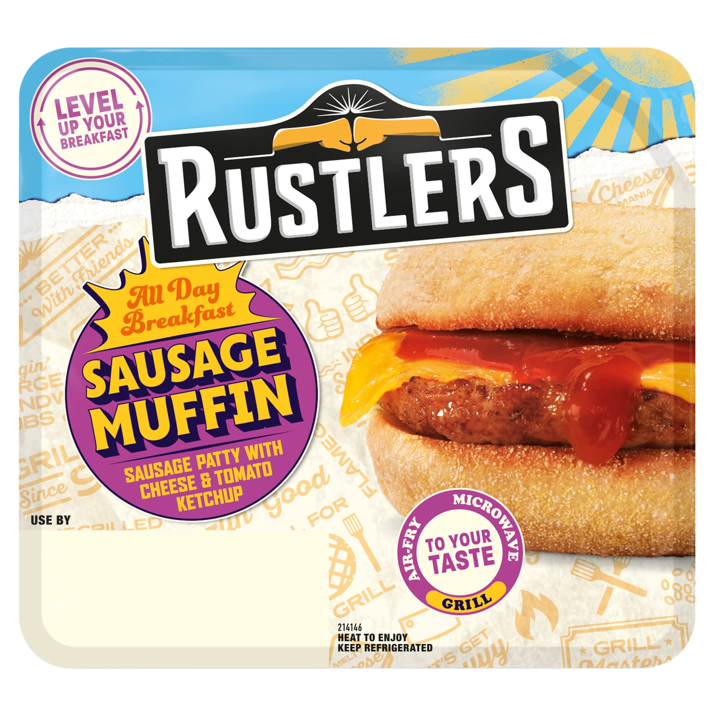 Rustlers All Day Breakfast Sausage Muffin 155G