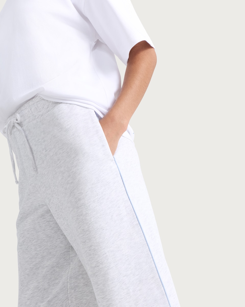 image 1 of OH ME OH MY Cotton Rich Wide Leg Drawstring Joggers in Grey
