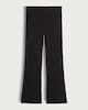 image 4 of F&F Girls Cotton Rich Ribbed Flared Trousers in Black