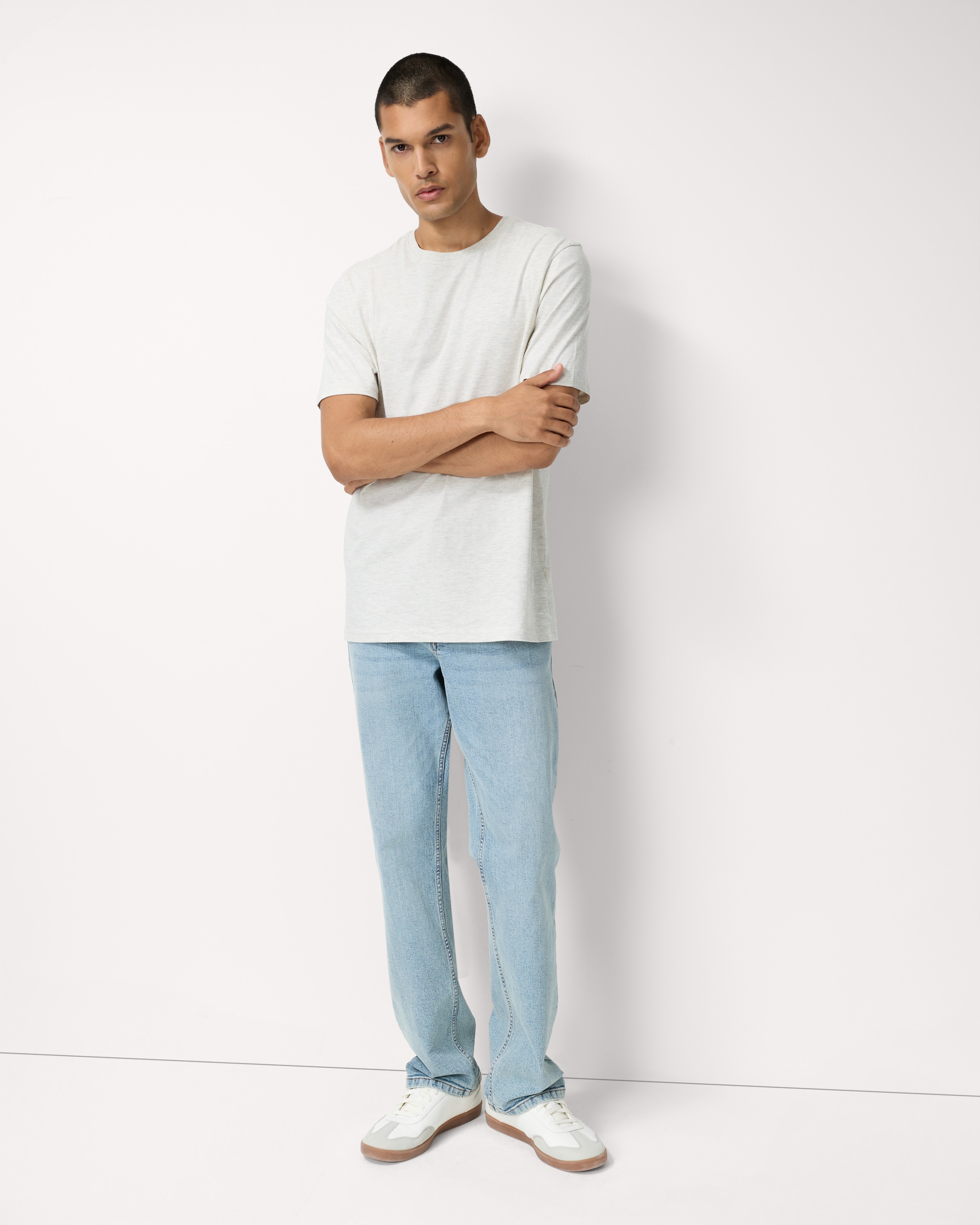 F&F 3-Pack Cotton Rich Regular Fit T-Shirts in Multi Green