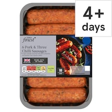 Tesco Finest Pork & Three Chilli Sausages 400g