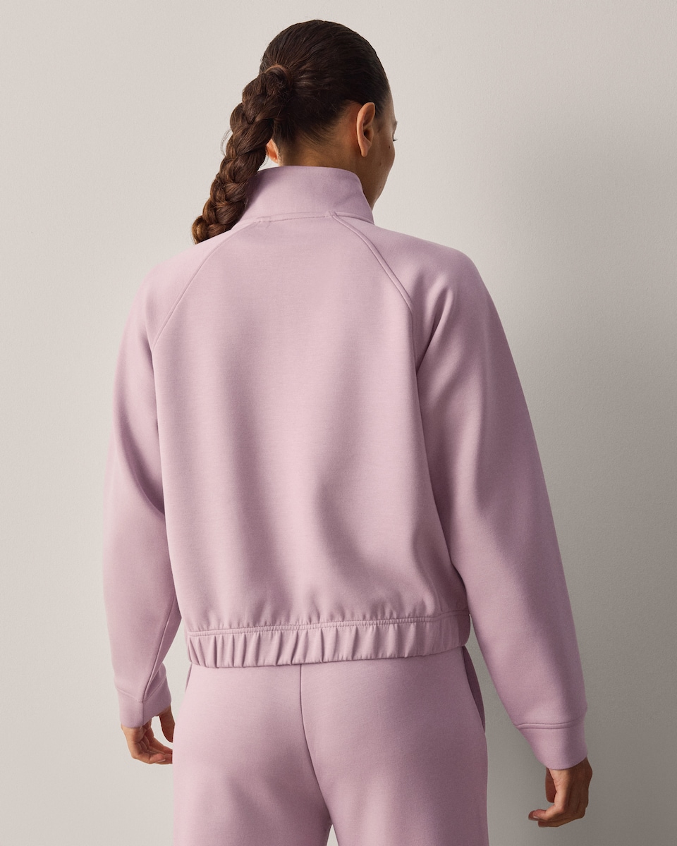 image 1 of F&F Active AFTERCLASS Half Zip Sweatshirt in Pink