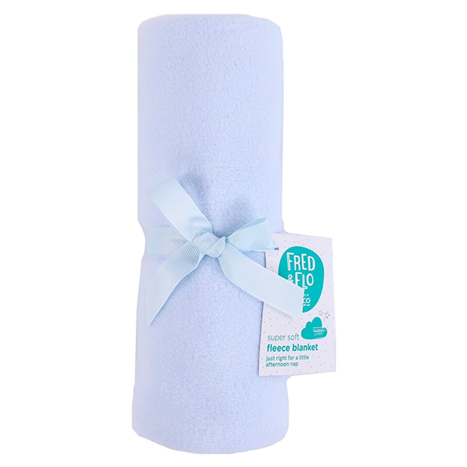 Fred & Flo Moses Fleece Blue Blanket