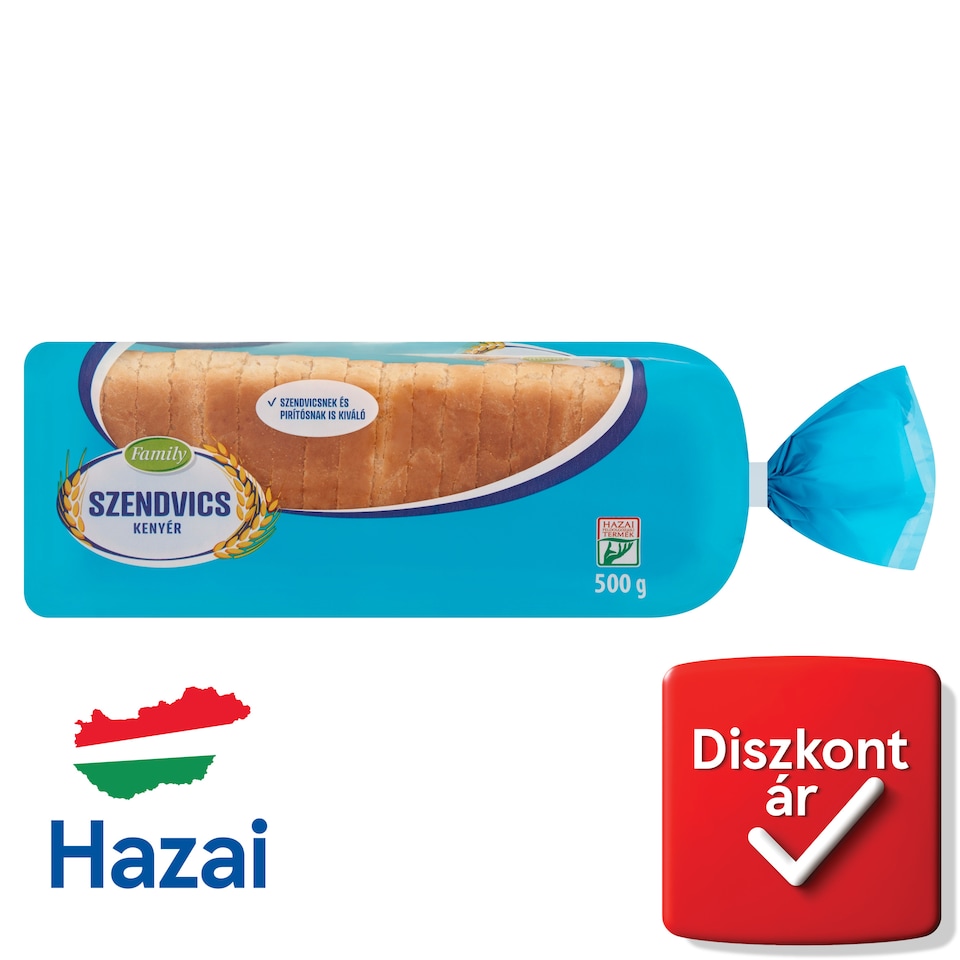 Family szendvics kenyér 500 g  1. kép