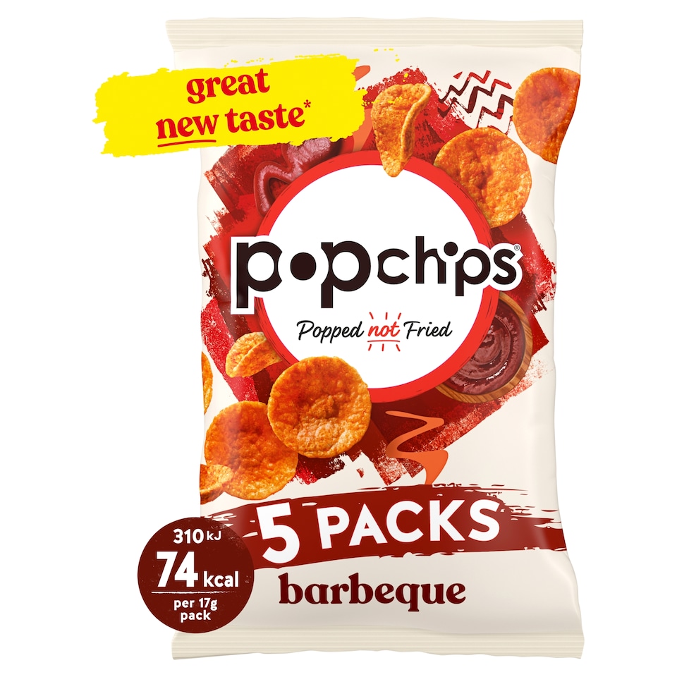 image 1 of Popchips Barbeque Multipack Crisps 5x17g