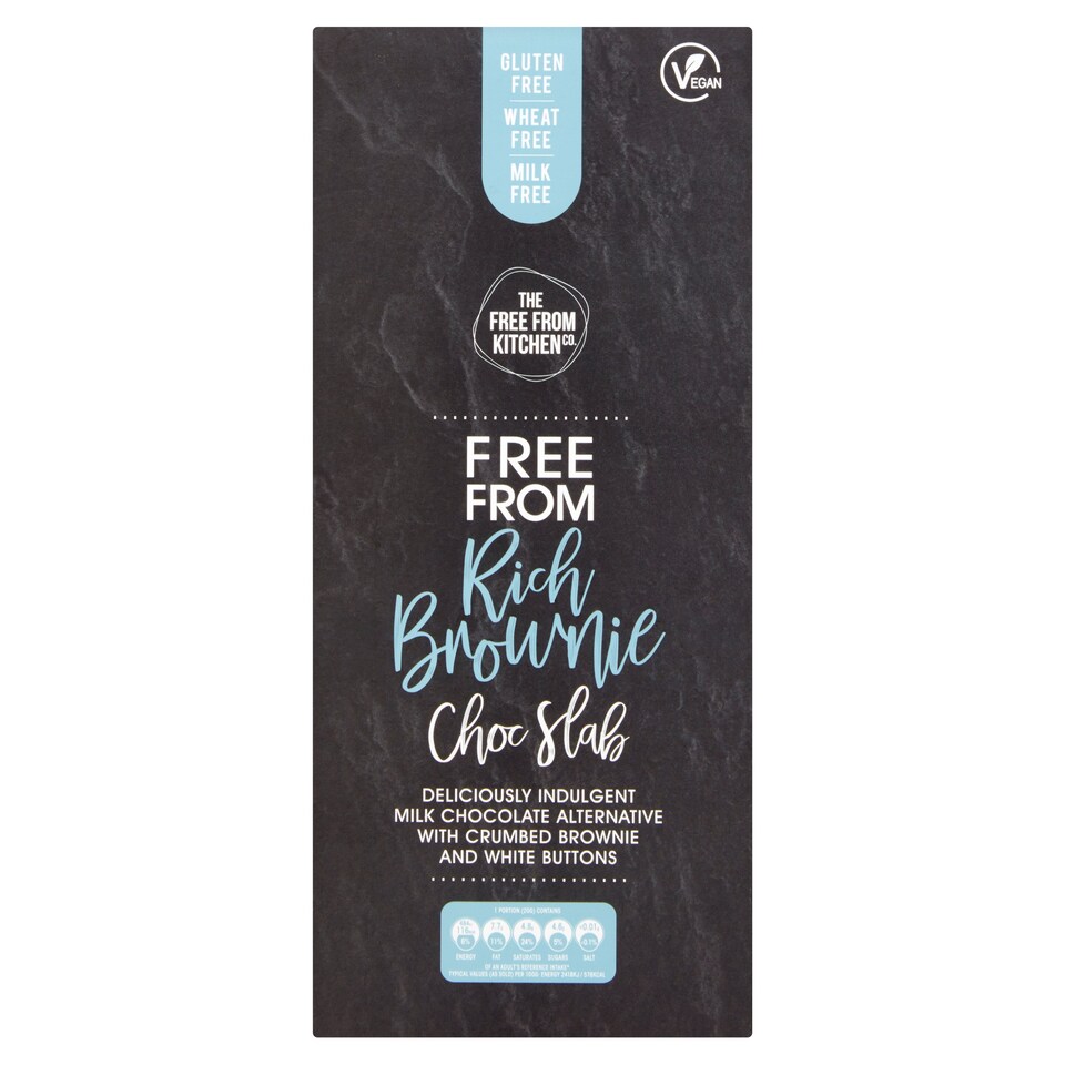 The Free From Kitchen Co. Rich Brownie Chocolate Slab 100G