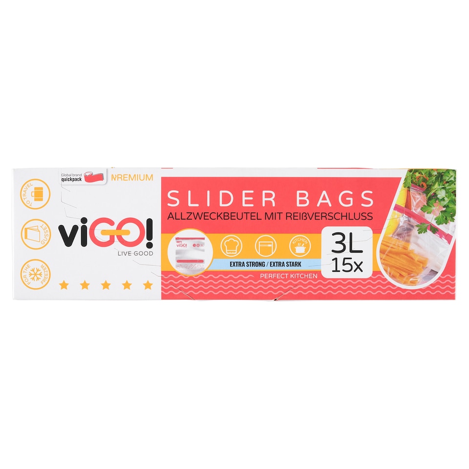 Vigo Labeling Bags Zip with Slider 3 L 15 pcs