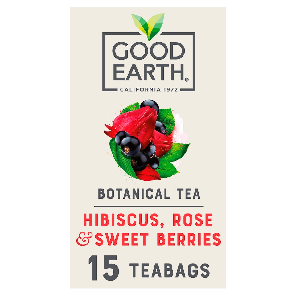Good Earth Botanical Tea Hibiscus, Rose & Sweet Berries 15 teabags