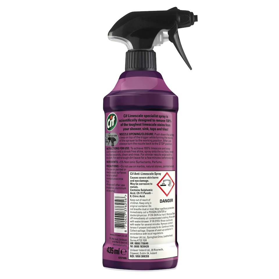 image 1 of Cif Perfect Finish Limescale Remover Spray 435Ml