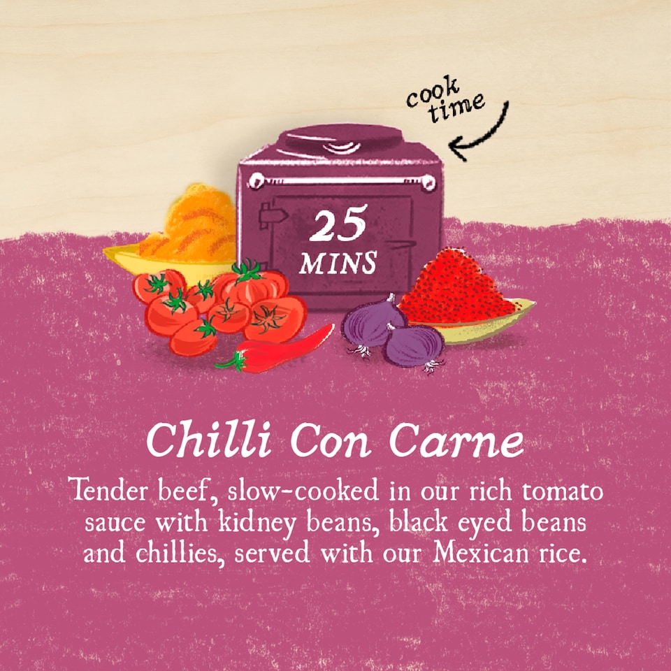 image 1 of Charlie Bigham's Chilli Con Carne & Rice 840G