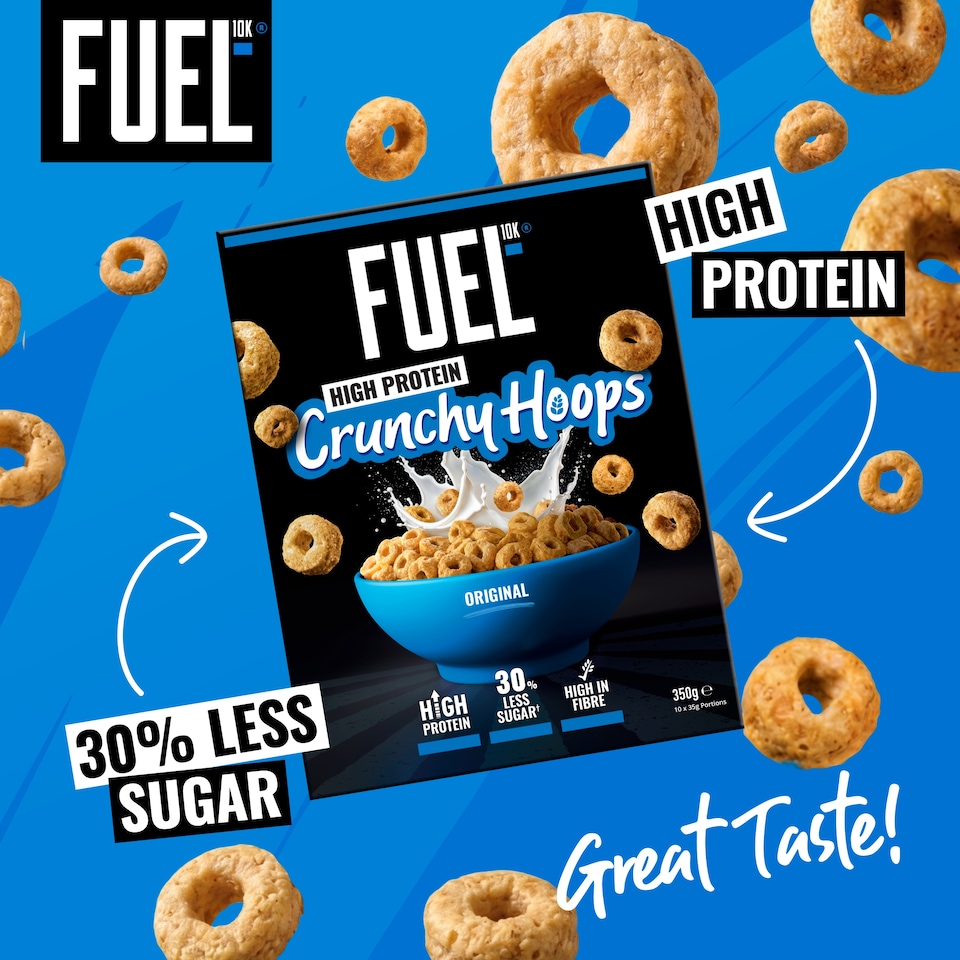 image 1 of  FUEL 10K Original Multigrain Hoops High Protein Breakfast Cereal 350g