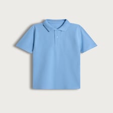 F&F School Unisex 3-Pack Regular Fit Polo Shirts in Blue