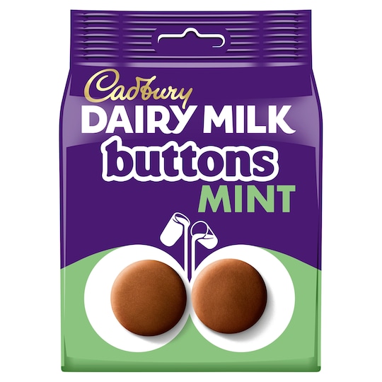 Cadbury Dairy Milk Mint Buttons Chocolate 110G Tesco Groceries