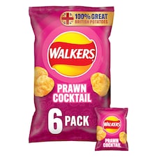 Walkers Prawn Cocktail Multipack Crisps 6x25g