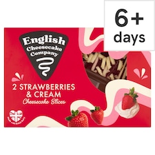 English Cheesecake Company 2 Strawberries & Cream Cheesecake Slices 180g