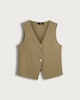 image 3 of F&F Sleeveless Two Button Waistcoat in Khaki