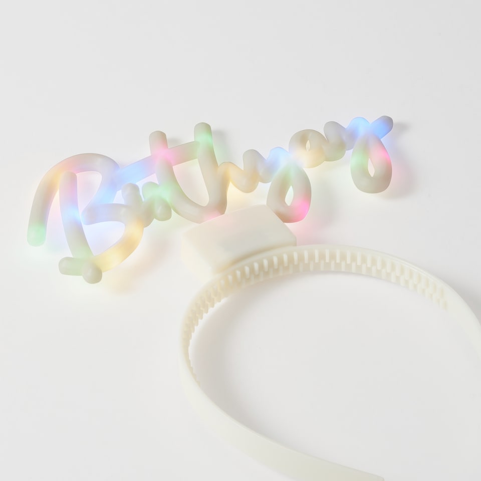 image 1 of Ginger Ray Light Up BIRTHYAY Head Band