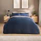 image 4 of  Silentnight Supersoft Navy Floral Duvet Set Double 