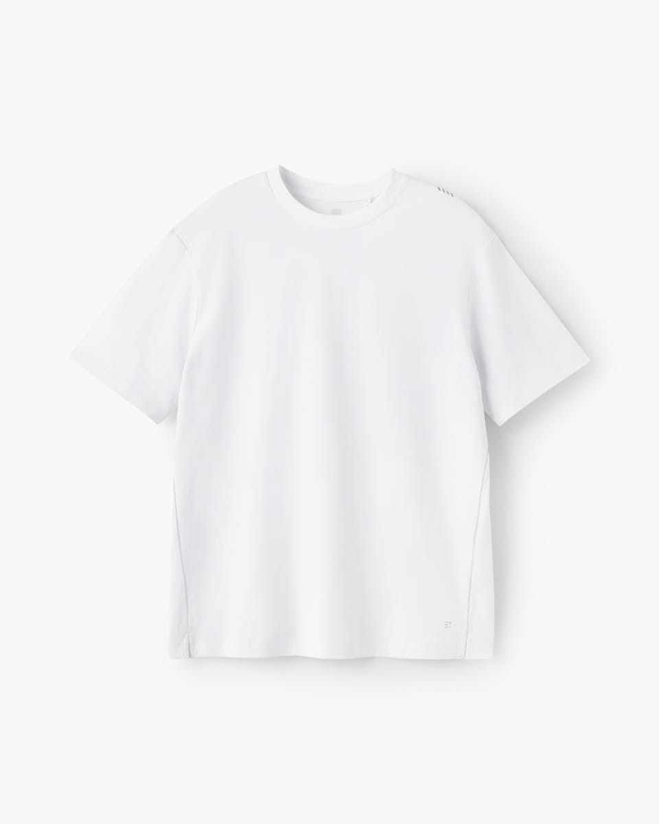 image 1 of F&F Active ULTRARUN Cotton Rich T-Shirt in White