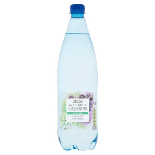 Tesco Sparkling Water White Grape & Blackberry 1 Litre Tesco Groceries