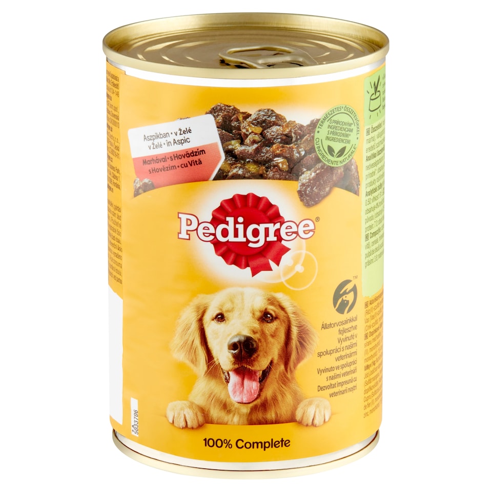 image 1 of Pedigree Complete Wet Food for Adult Dogs with Beef in Aspic 400 g