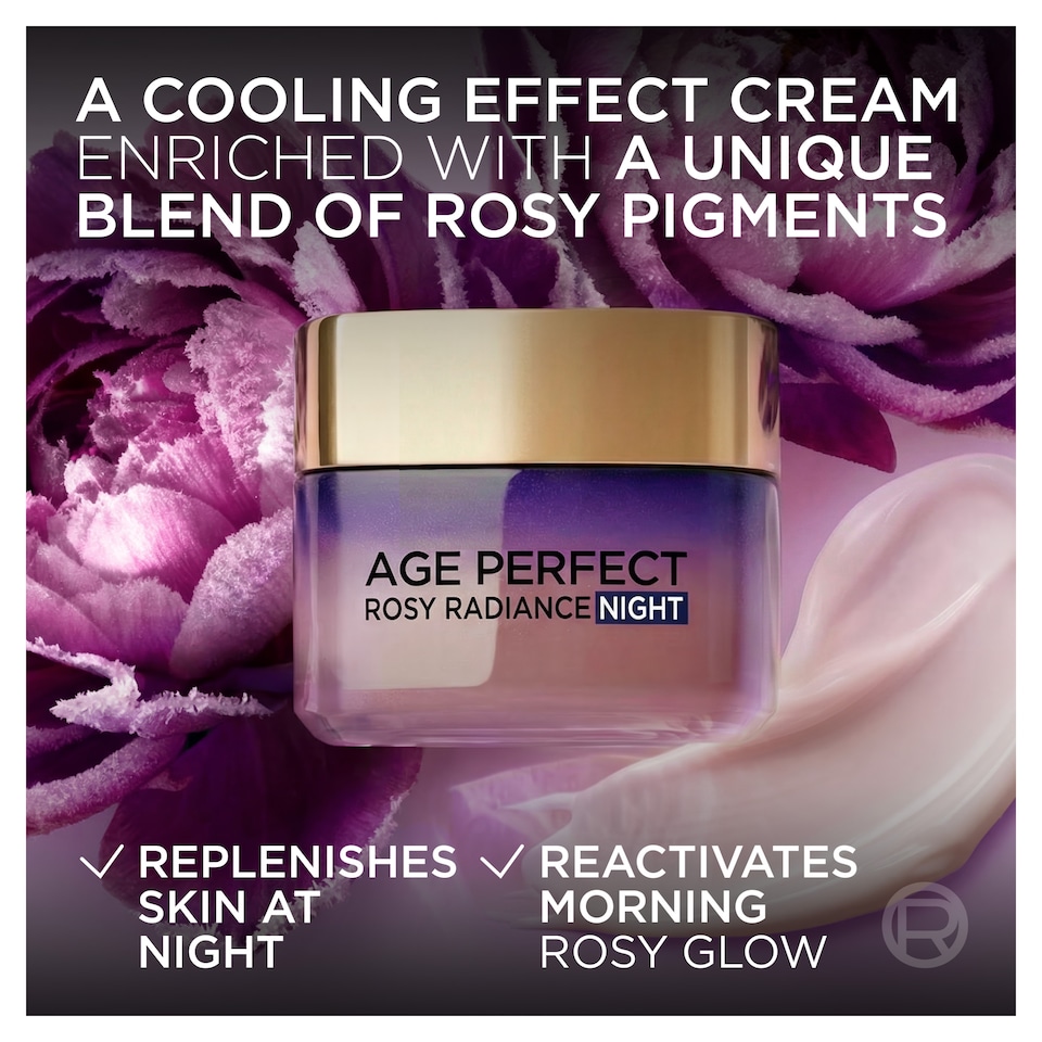 image 1 of L’Oréal Paris Age Perfect Golden Night Cream for 50+, Rosy Rituals, 50ml