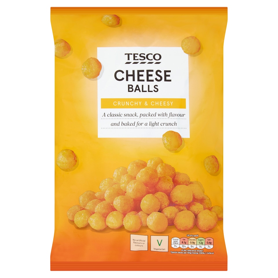 Tesco Cheese Balls Snacks 150G