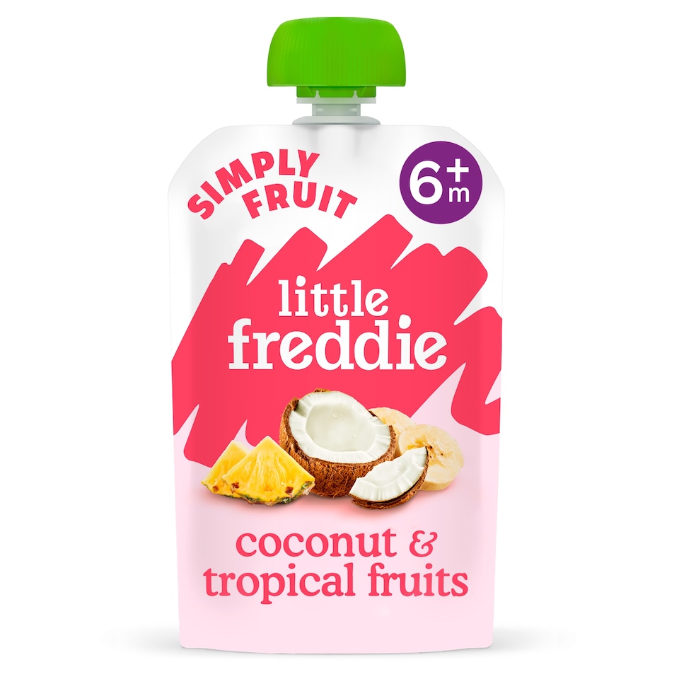 image 1 of Little Freddie Organic Exotic Coconut & Tropical Fruit 6Mth 100G