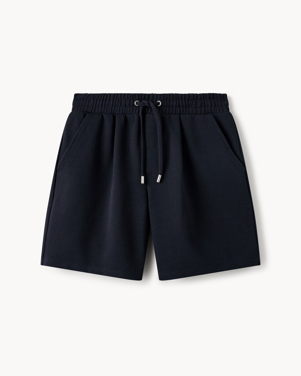 image 1 of F&F Textured Pique Shorts in Navy