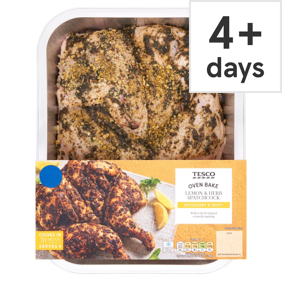 Tesco Lemon & Herb Spatchcock 1.2kg