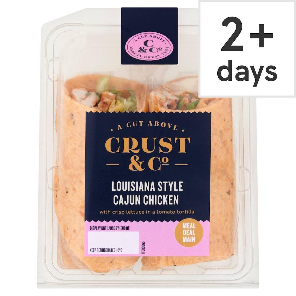 Crust & Co Louisiana Style Cajun Chicken Wrap 186g