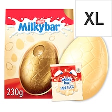 Milkybar White Chocolate Easter Egg with Mini Eggs 230g