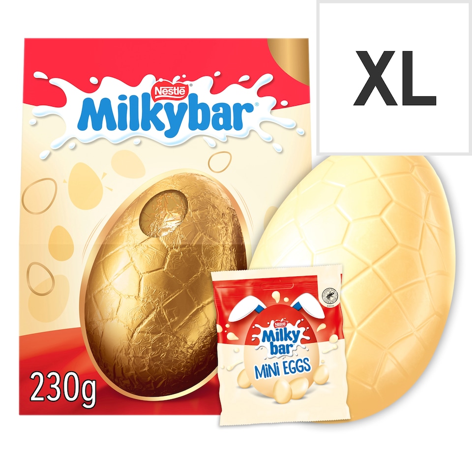 image 1 of Milkybar White Chocolate Easter Egg with Mini Eggs 230g