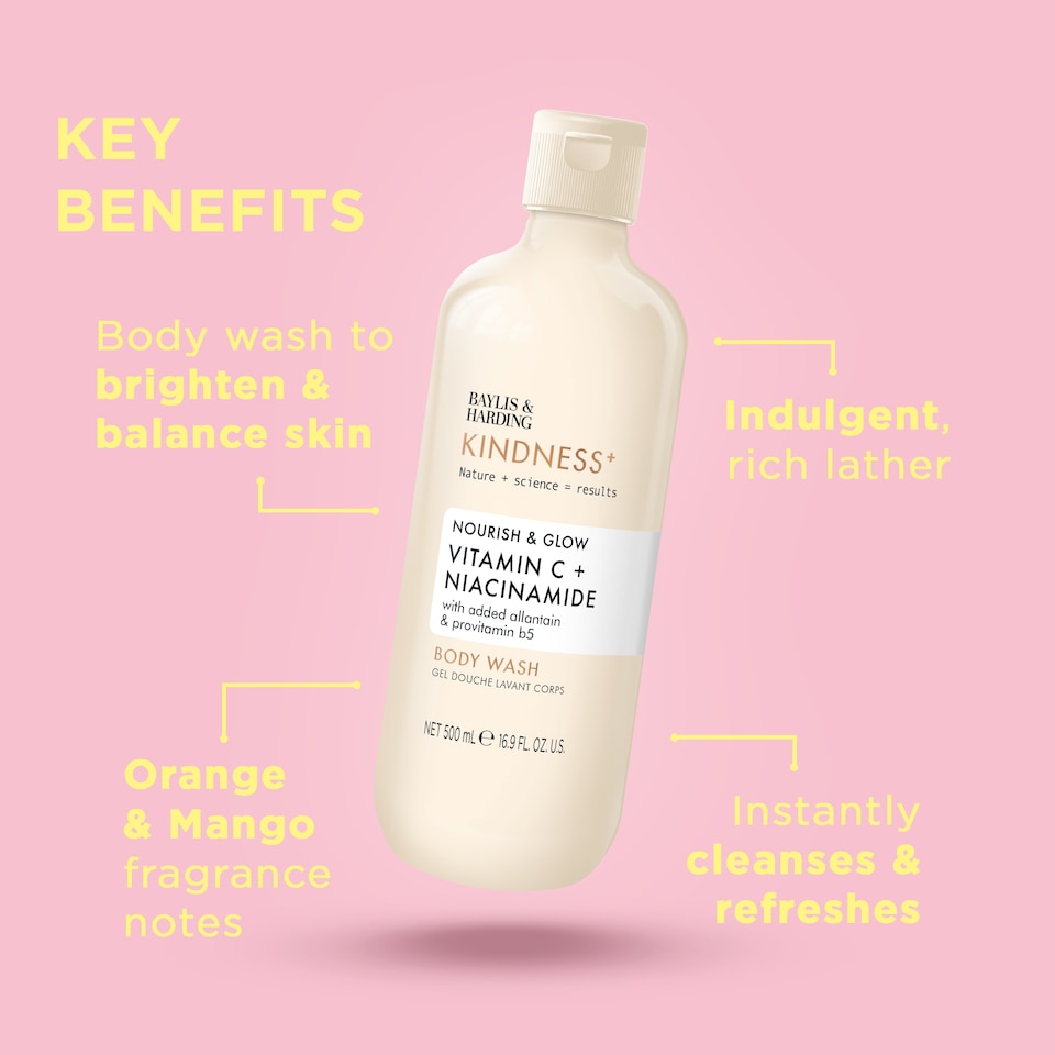 image 1 of Baylis & Harding Kindness Vitamin C & Niacinamide Body Wash 500Ml