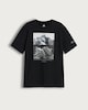 image 4 of 9 Peaks Mountain Print Pure Cotton T-Shirt in Black
