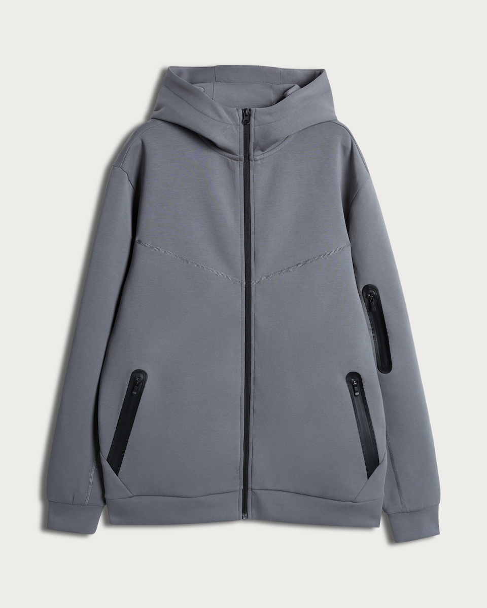 image 1 of 9 Peaks Hooded Full Zip Jacket in Blue