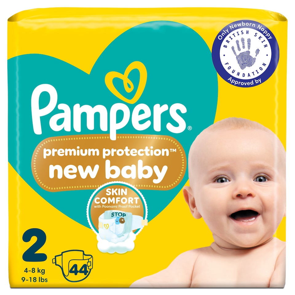 image 1 of Pampers Premium Protection New Baby Size 2 44 Nappies