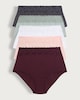 image 4 of F&F 5-Pack Lace Trim Full Briefs in Multi