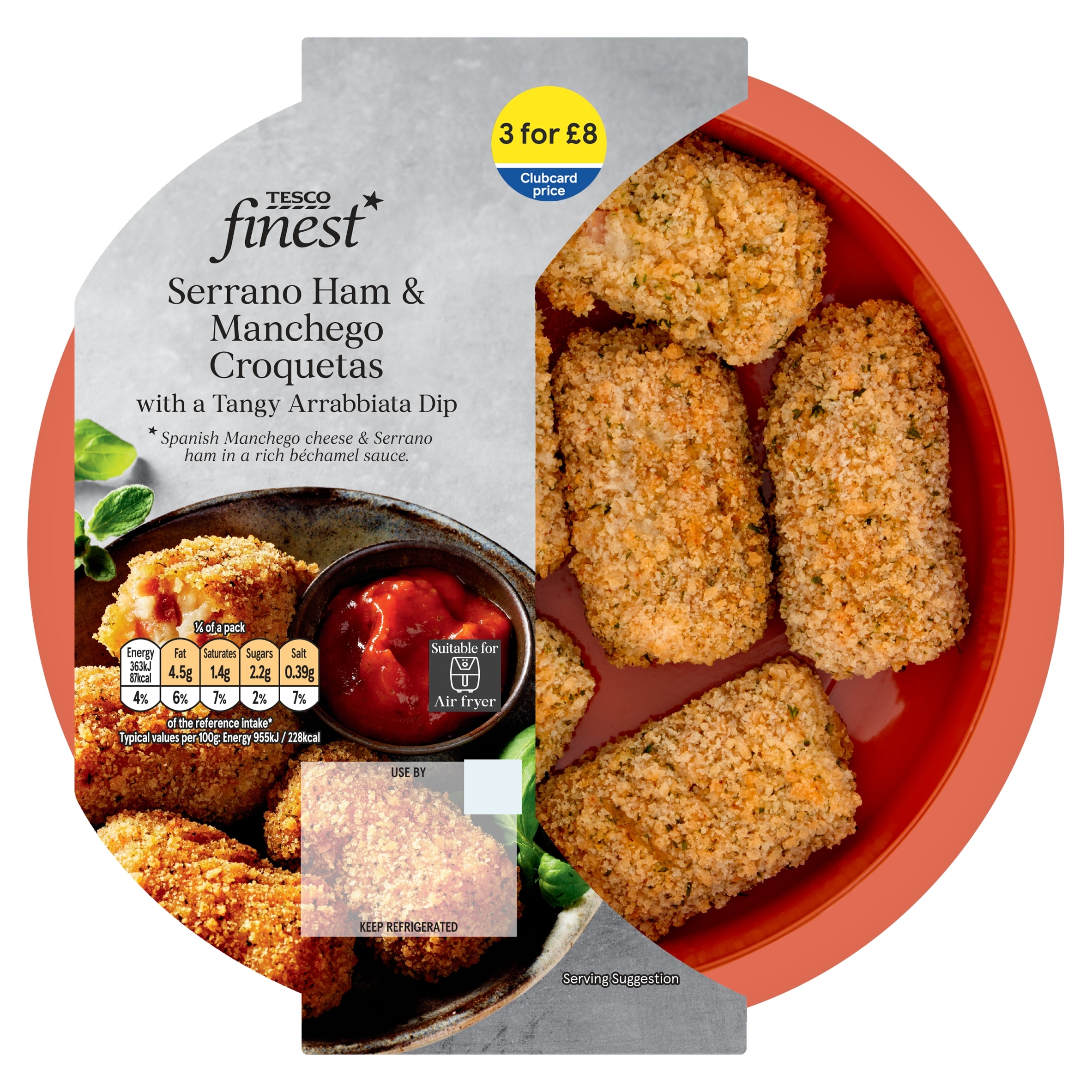 Tesco Finest Serrano Ham & Manchego Croquetas 240g