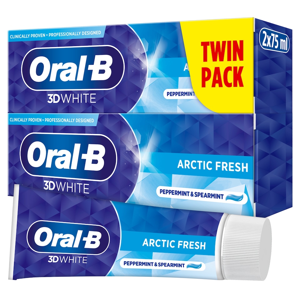 image 1 of Oral-B 3D White Arctic Fresh Toothpaste 2X75ml