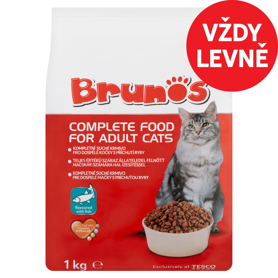 Brunos Kompletní suché krmivo pro dospělé kočky s příchutí ryby 1kg