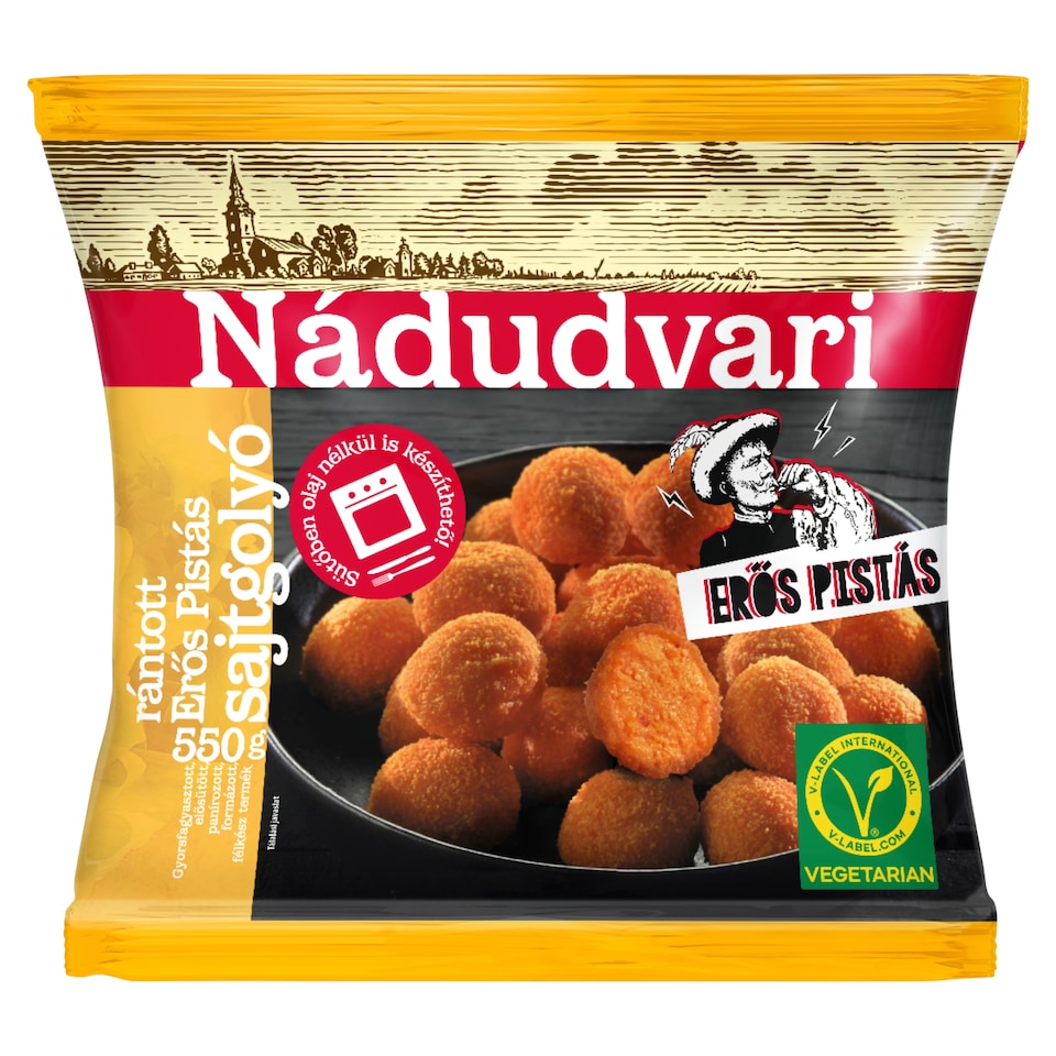 Nádudvari Erős Pistás gyorsfagyasztott rántott sajtgolyó 550 g