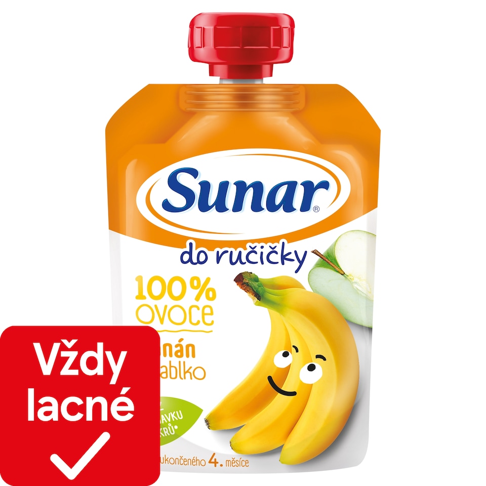 Sunar Do ručičky ovocná kapsička banán 4m+, 100 g